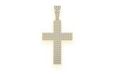 Medium Four Row CROSS 14K Gold Pendant