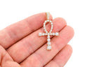 Ankh VVS Diamond Pendant 14K Solid Gold - 2.25 CTW