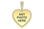 Heart Picture Diamond Pendant 14k Solid Gold - 1.25 CTW
