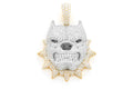 Pitbull Spiked Collar Diamond Pendant 14k Solid Gold - 6.0 CTW