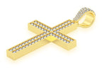Moissanite Cross Pendant for Men - 2.75 CTW