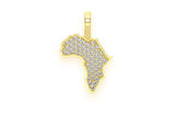 Mini Africa Continent 925 Silver Pendant