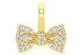Bowtie Diamond Pendant 14k Solid Gold - 0.20 CTW
