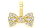 Bowtie Diamond Pendant 14k Solid Gold - 0.20 CTW