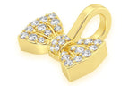 Bowtie Diamond Pendant 14k Solid Gold - 0.20 CTW