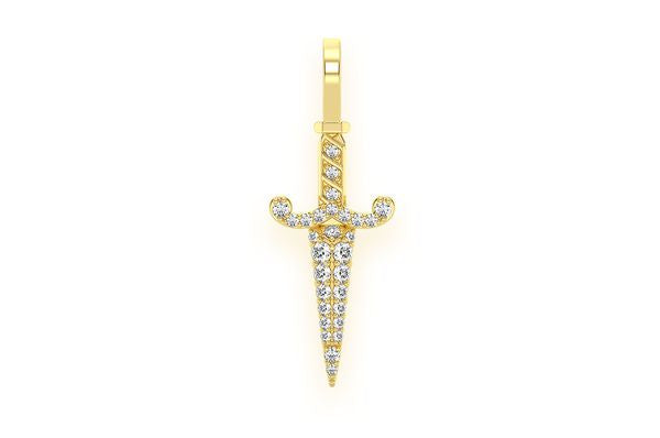 Mini Medieval Dagger 14K Gold Pendant – Shraman Jewels