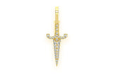Mini Medieval Dagger 14K Gold Pendant