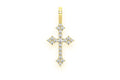 14K Gold Cross Diamond Pendant - 0.15 CTW
