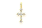 14K Gold Cross Diamond Pendant - 0.15 CTW
