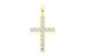 14K Gold Cross Moissanite Pendant - 0.25 CTW