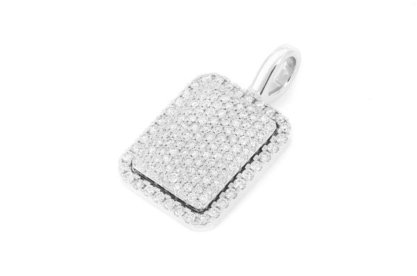 Pillow Double Layer Diamond Pendant 14k Solid Gold - 0.60 CTW