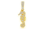 Seahorse Diamond Pendant 10k Solid Gold - 0.15 CTW