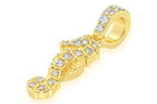 Seahorse Diamond Pendant 10k Solid Gold - 0.15 CTW