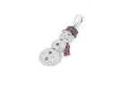 Snowman Ruby & Diamond Pendant 14k Solid Gold - 1.00 CTW