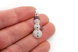 Icy Lab Grown Mini Snowman Pendant