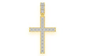 14K Gold Diamond Cross Pendant - 0.75 CTW