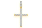 14K Gold Diamond Cross Pendant - 0.75 CTW