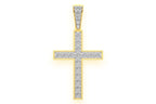 Miracle Set Large 10K Gold Cross Pendant Handcrafted Diamond Jewelry