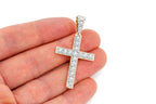 Miracle Set Large 10K Gold Cross Pendant Handcrafted Diamond Jewelry