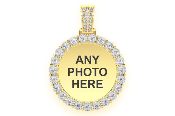 Miracle Set Picture Diamond Pendant 14k Solid Gold - 1.15 CTW