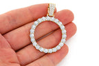 Miracle Set Picture Diamond Pendant 14k Solid Gold - 1.15 CTW