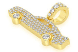 Muscle Car Bezel Wheels Diamond Pendant