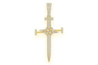 Nail Cross Moissanite Diamond Pendant - Unique 2.5 CTW