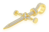 Nail CROSS Moissanite Diamond Pendant