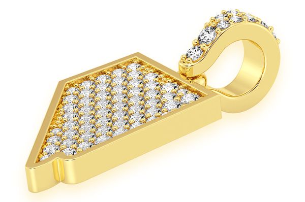 Nevada State Diamond Pendant 14k Solid Gold 0.33 CTW