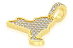 New York State Diamond Pendant 14k Solid Gold - 0.33 CTW