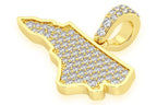 North Carolina State Diamond Pendant 14k Solid Gold - 0.33 CTW