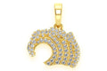 Ocean Wave Diamond Pendant 14k Solid Gold - 0.75 CTW