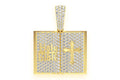Open BIBLE Book Diamond Pendant 10K Solid Gold - 2.00 CTW