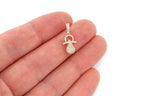 Baby Pacifier Diamond Pendant 14K Solid Gold - 0.50 CTW