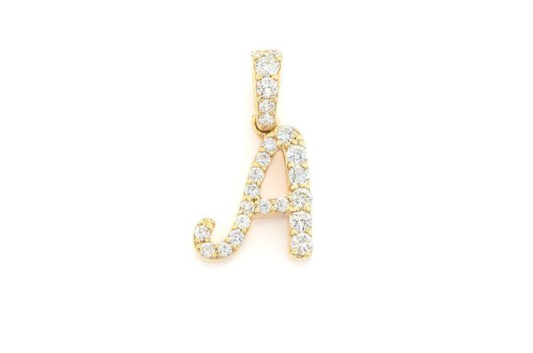 Custom Painter Letter A Diamond Pendant - 0.20 CTW