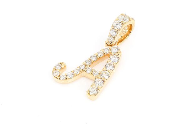 Custom Painter Letter A Diamond Pendant - 0.20 CTW
