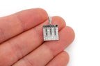 Piano Black & White Diamond Pendant 14k Solid Gold - 0.75 CTW
