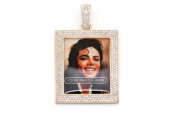 Custom Picture Diamond Pendant 14K Solid Gold - 2.85 CTW