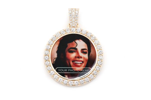 Picture Frame Memory Diamond Pendant 10k Solid Gold - 2.85 CTW