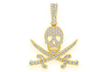 Skull Diamond Pendant 10K Solid Gold - 0.35 CTW