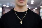 Praying Hands Diamond Pendant 14K Solid Gold - 1.75 CTW