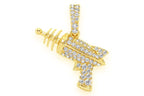 Raygun Diamond Pendant 10k Solid Gold - 0.33 CTW