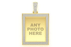 Rectangular Picture Diamond Pendant 14k Solid Gold - 3.30 CTW