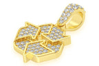 Recycle Symbol Diamond Pendant 10K Solid Gold - 0.55 CTW