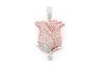 Rose Flower Diamond Pendant 14k Solid Gold - 4.25 CTW