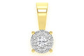 Mosaic Diamond Pendant 14k Solid Gold - 0.15 CTW