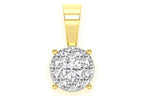 Mosaic Diamond Pendant 14k Solid Gold - 0.75 CTW