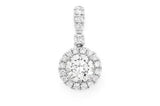 Custom Round Halo Moissanite Charm