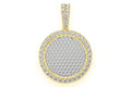 Round Medallion Diamond Pendant 14k Solid Gold - 2.00 CTW