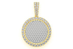 Round Medallion Diamond Pendant 14k Solid Gold - 2.00 CTW